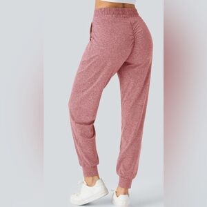 NWT HALARA High Waisted Drawstring Ruched Yoga Joggers